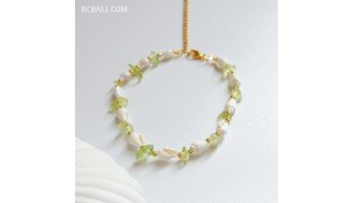 Original Shell Bracelet with Natural Stone Handmade